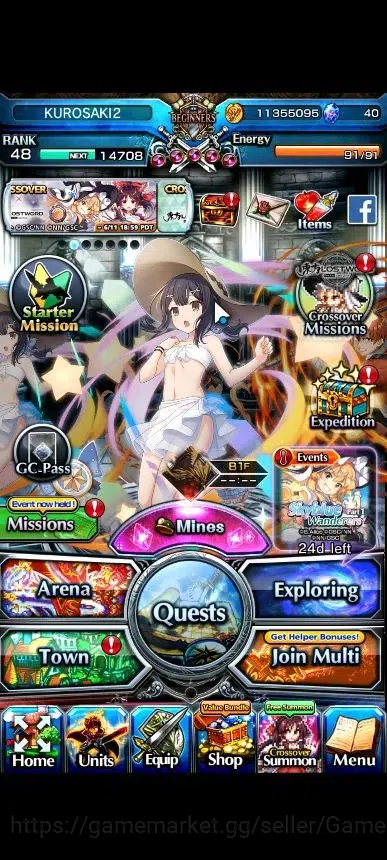 Grand Summoners Accounts Global|Rank 48|15 Ascend+6 TW|[2x SMiyu,Emiya,Kami image 1