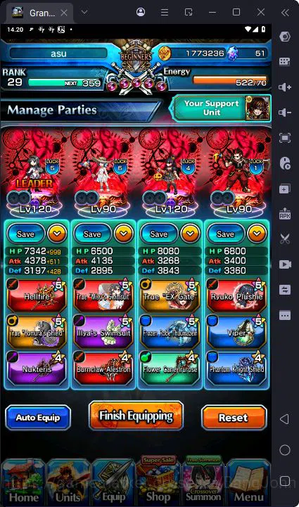 Grand Summoners Accounts [GLOBAL] Rank 29 | 8 Ascend | Summer Miyu | Chloe  image 4