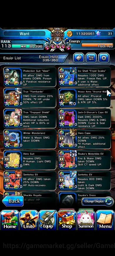 Grand Summoners Accounts Global|Rank 113|16 Ascend|RoyTW,LizaTW,FrierenTW,S image 15