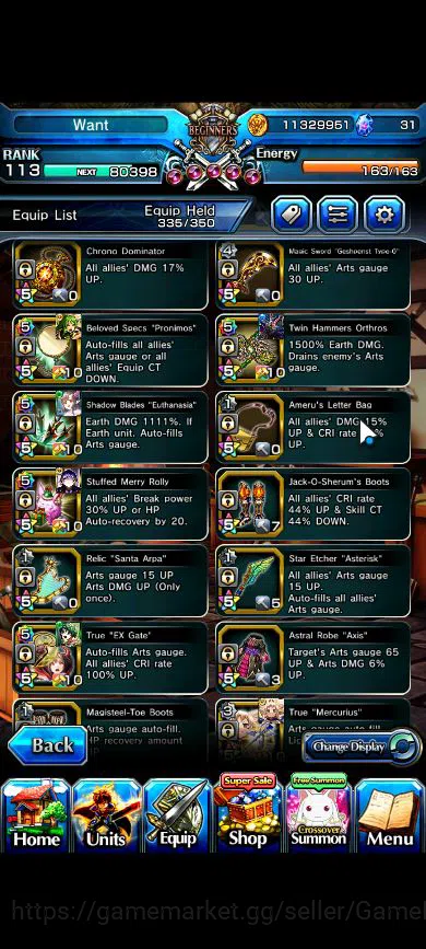 Grand Summoners Accounts Global|Rank 113|16 Ascend|RoyTW,LizaTW,FrierenTW,S image 17