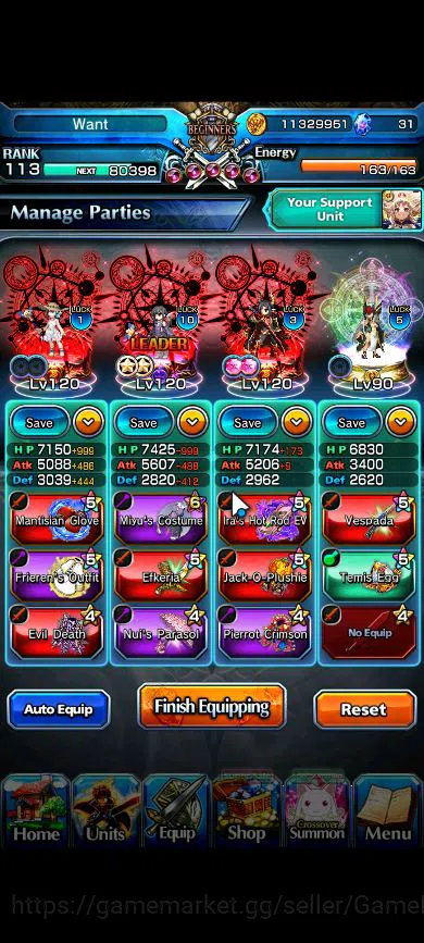Grand Summoners Accounts Global|Rank 113|16 Ascend|RoyTW,LizaTW,FrierenTW,S image 3