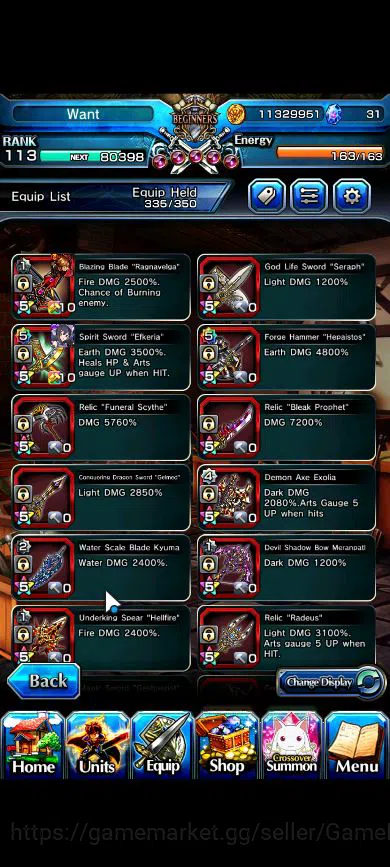 Grand Summoners Accounts Global|Rank 113|16 Ascend|RoyTW,LizaTW,FrierenTW,S image 5