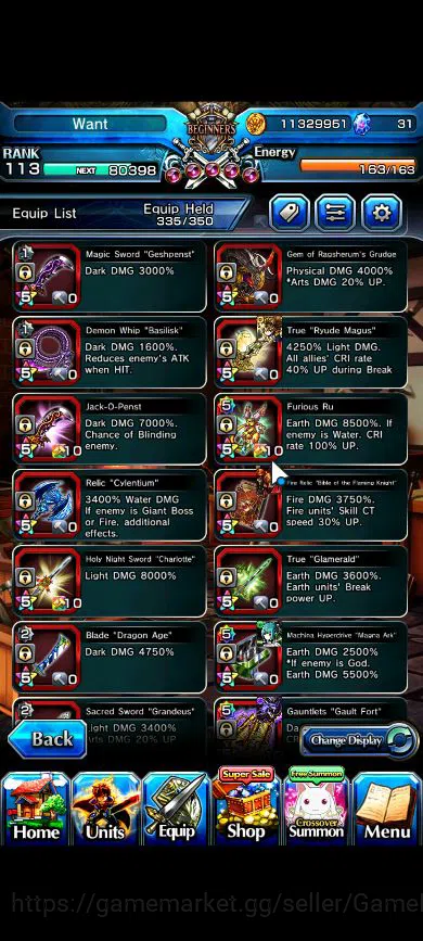 Grand Summoners Accounts Global|Rank 113|16 Ascend|RoyTW,LizaTW,FrierenTW,S image 6