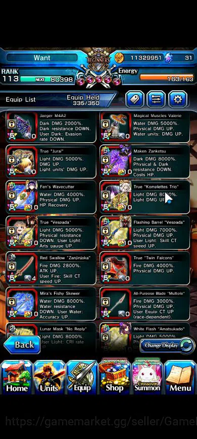Grand Summoners Accounts Global|Rank 113|16 Ascend|RoyTW,LizaTW,FrierenTW,S image 8