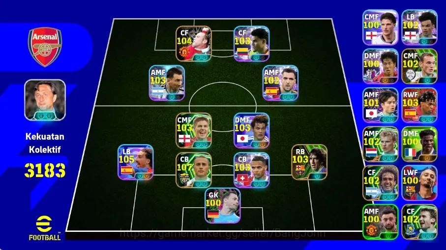 eFootball Accounts Others Android|PW 3183|Marc Cucurella ShowT,Sano Kaishu ShowT,Fabio Cannavaro Epic,Steven Gerrard 1