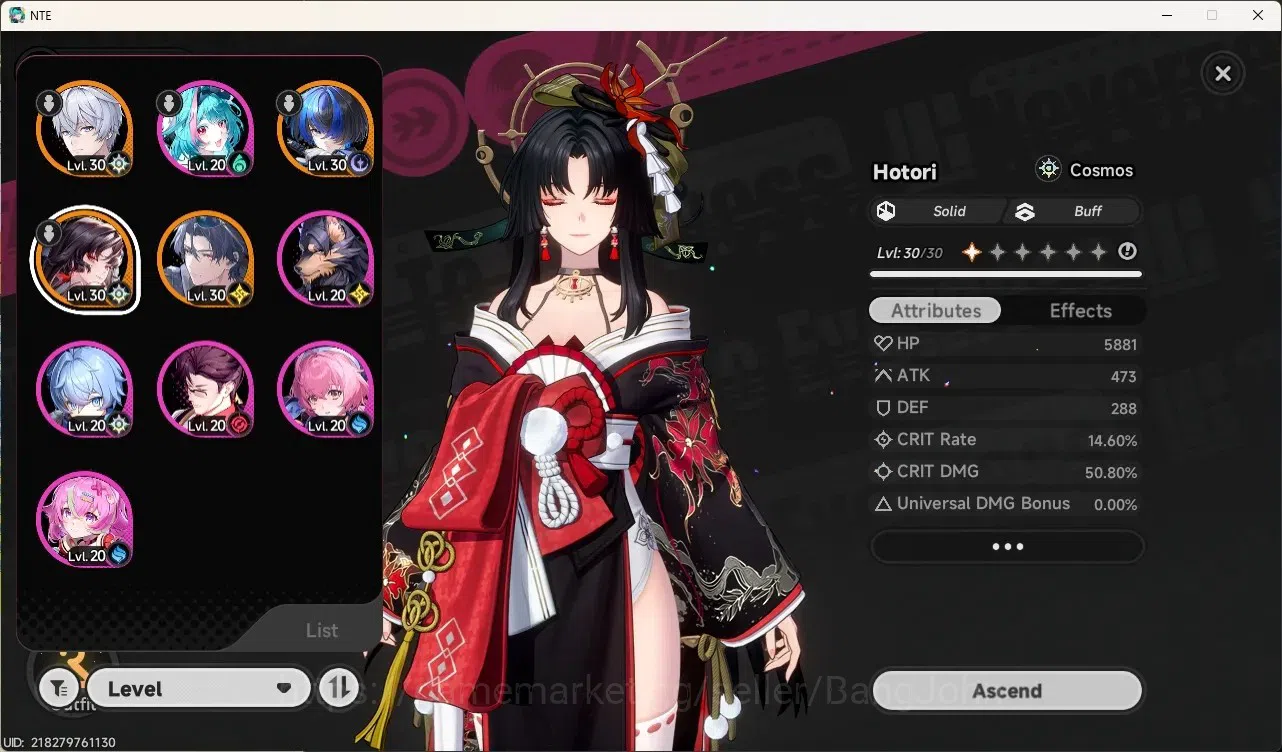 Neverness to Everness Accounts ASIA|Hunter Lv 12|3 S-Class/2 Limited [Hotori,Chaos]+Sign,Daffodill|S-Class Selec On|MC 2
