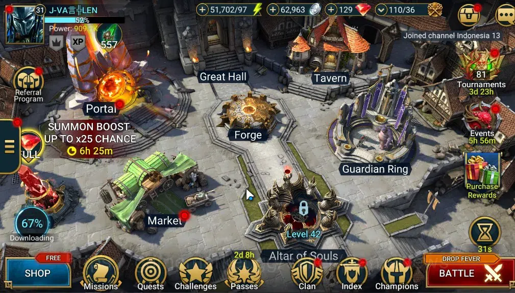 Raid: Shadow Legends Accounts Mid-Game Lv 31|909K 1