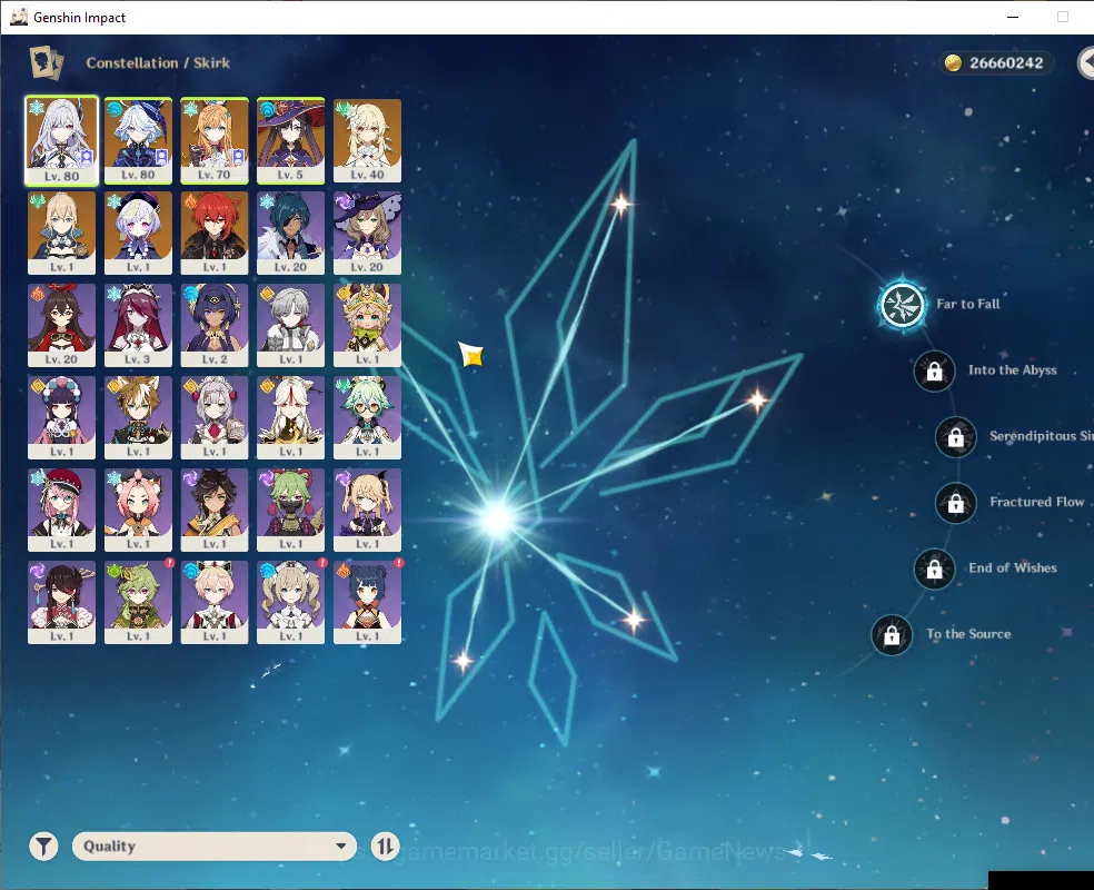 Genshin Impact Accounts ASIA|AR 55|Prime Team Skirk|3Limited+2(*5Wep)|(Ski image 3