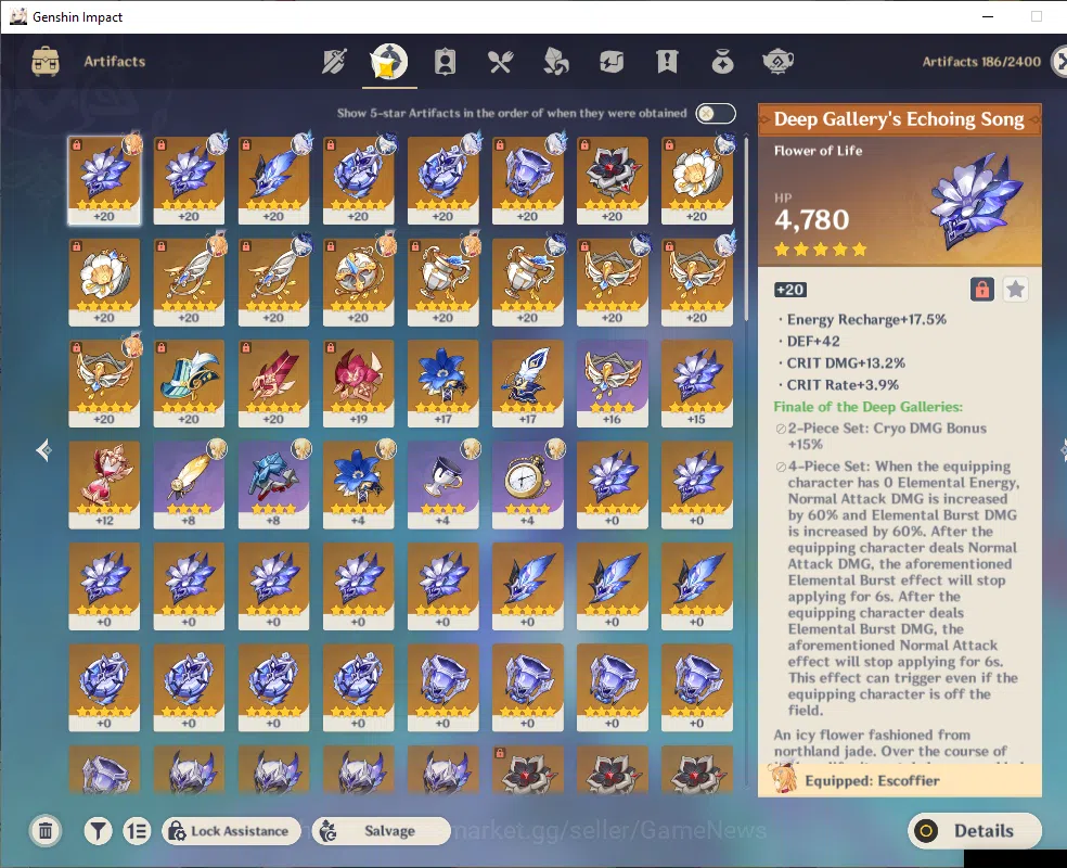 Genshin Impact Accounts ASIA|AR 55|Prime Team Skirk|3Limited+2(*5Wep)|(Ski image 6