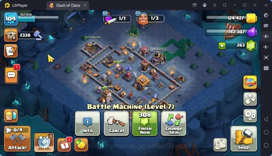 Clash of Clans Accounts High-End Global |TH 15-BH 7|LVL104|BK65,AQ66,MP34,GW40,RC4|BM7|2 Legend skin & 1 Gold|Gem 16