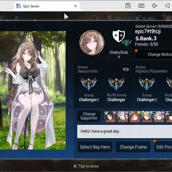 Epic Seven Accounts High-End Global unver|19ML(Miseria,D,dieneLOTScales,Straze,Zio,Harsett,Etc.)|PoH+Bless ON|SS