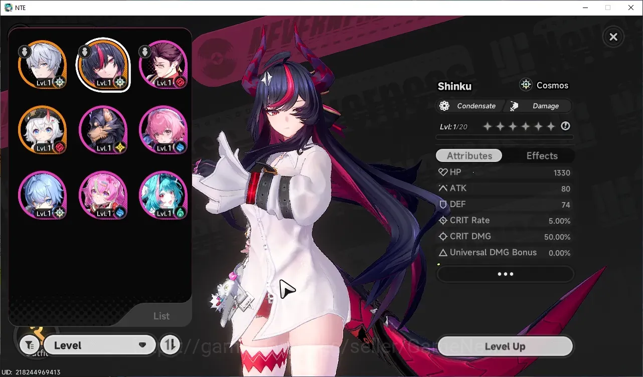 Neverness to Everness Accounts GLOBAL SEA|HL 3|2 S-Class 1 Limited| Shinku | Sakiri |3 Limited Glider|3 S-Class 1