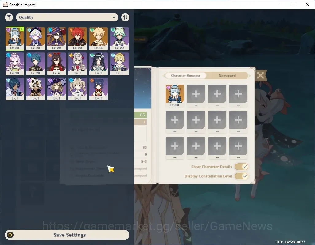 Genshin Impact Accounts Reroll ASIA|AR 25|Rate On|1 Limited + 3 Standard| Ineffa | Qiqi,Mona,Diluc |Low Mainquest|All 1