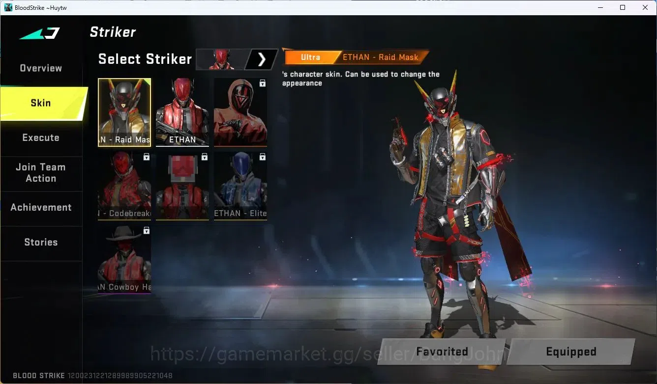 Blood Strike Accounts ASIA |Skin Ultra ETHAN - Raid Mask | 3 Legendary G image 8