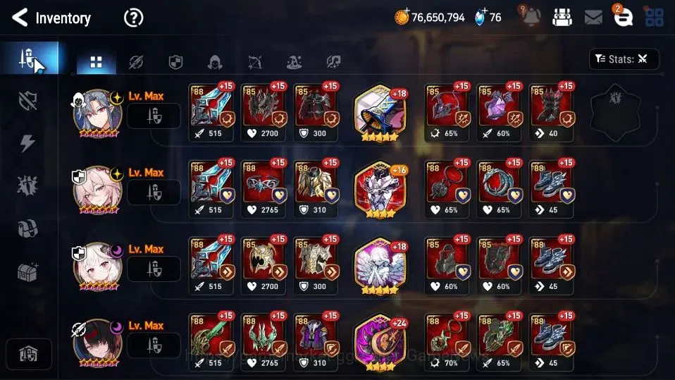 Epic Seven Accounts High-End GLOBAL UnVerif|New Era|14 ML(B Arunka,Harsetti,SE Celine,NM Luna,BW 19