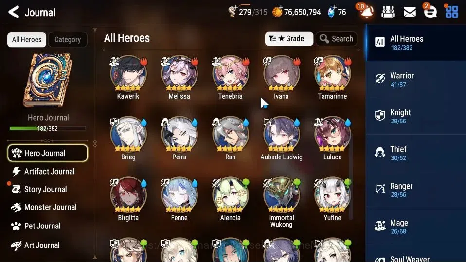 Epic Seven Accounts High-End GLOBAL UnVerif|New Era|14 ML(B Arunka,Harsetti,SE Celine,NM Luna,BW 8