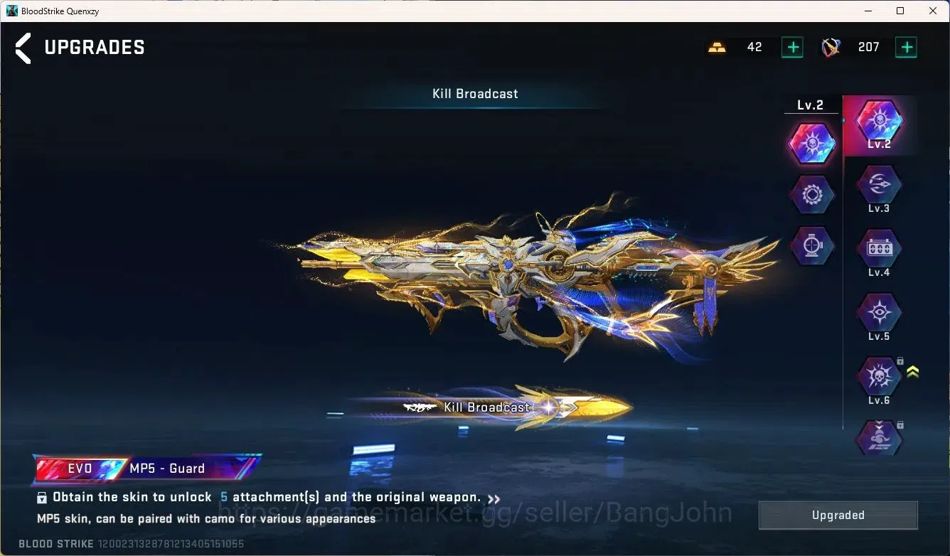 Blood Strike Accounts ASIA|EVO,MP5-GUARD(LVL5)|ETHERNAL,AUG(LVL2),M4A1(L image 11