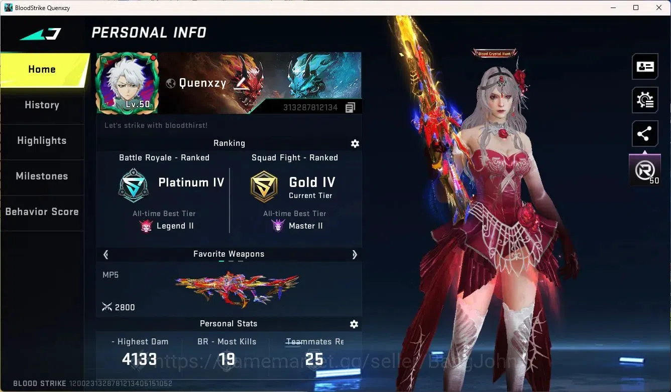 Blood Strike Accounts ASIA|EVO,MP5-GUARD(LVL5)|ETHERNAL,AUG(LVL2),M4A1(L image 2