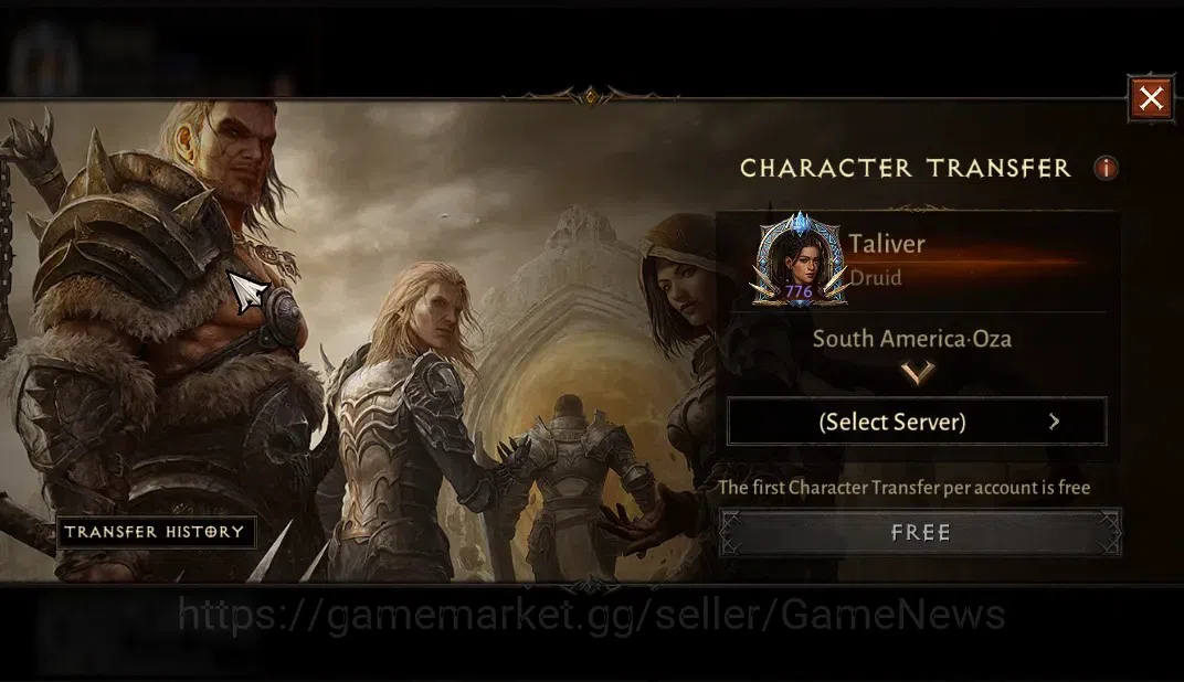 Diablo Immortal Accounts SA-Oza|CS ON|Lv60(776)|Druid|CR 41K|Reso 420|Parag image 2