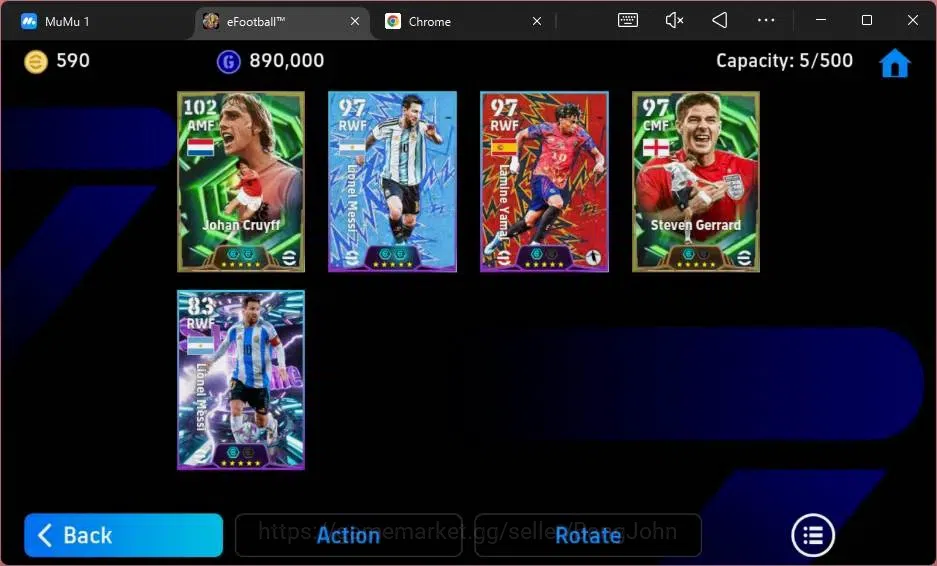 eFootball Accounts Mobile|PW 3028|Epic Cruyff, Gerrard|Showtime Messi image 3