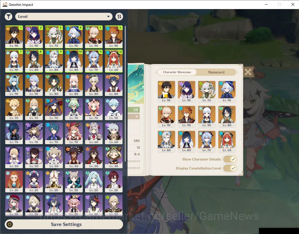 Genshin Impact Accounts Asia|AR 58|16  Limited +6(*5Weapon)|Zhongli,Ganyu, image 2