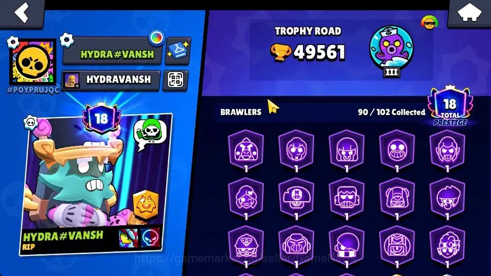Brawl Stars Accounts 49561 Trophy|90 Brawlers 15 Max Lvl|UL Kaze|18 Pre image 4