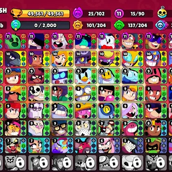 Brawl Stars Accounts 49561 Trophy|90 Brawlers 15 Max Lvl|UL Kaze|18 Pre image 1
