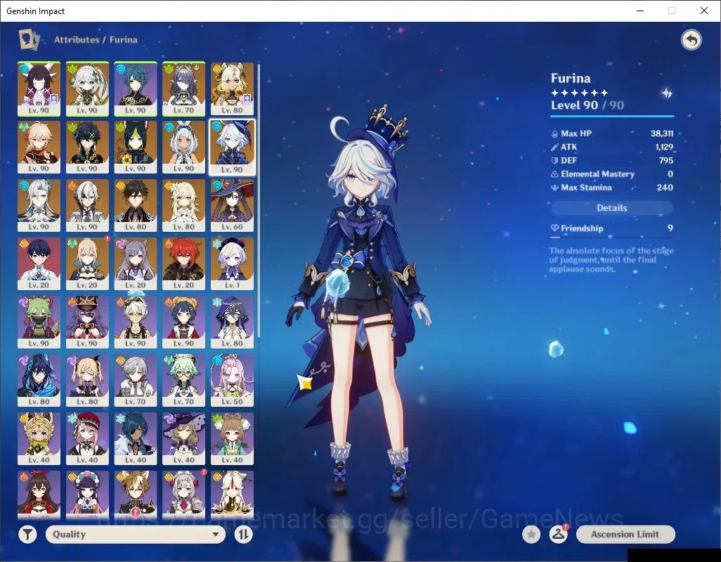 Genshin Impact Accounts ASIA |AR 58 |Prem tim [Neuvil,Arle,Lauma] |12 Limi image 10