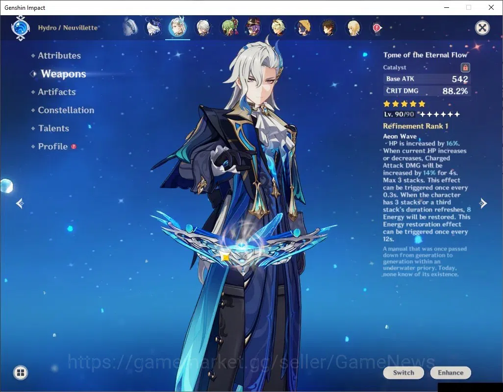 Genshin Impact Accounts ASIA |AR 58 |Prem tim [Neuvil,Arle,Lauma] |12 Limi image 15