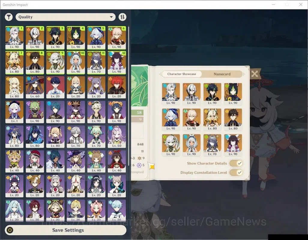Genshin Impact Accounts ASIA |AR 58 |Prem tim [Neuvil,Arle,Lauma] |12 Limi image 2