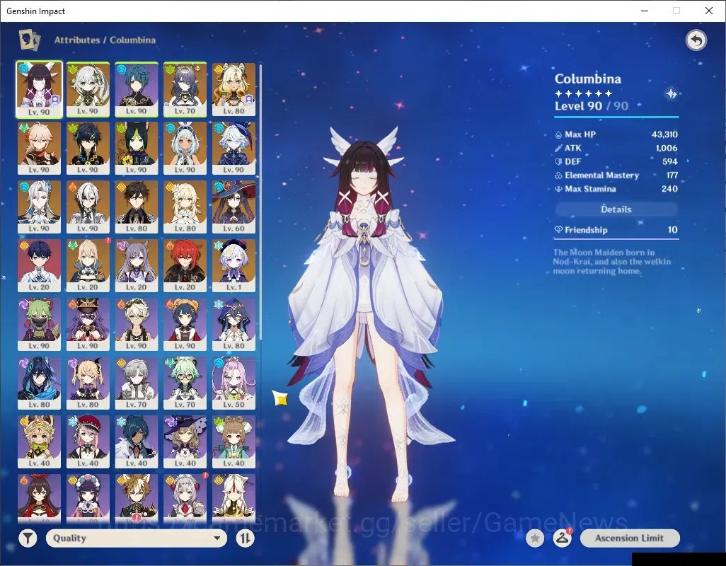 Genshin Impact Accounts ASIA |AR 58 |Prem tim [Neuvil,Arle,Lauma] |12 Limi image 3