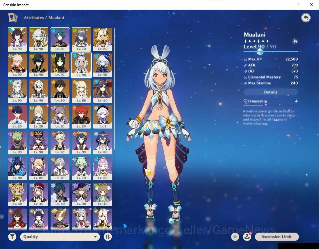Genshin Impact Accounts ASIA |AR 58 |Prem tim [Neuvil,Arle,Lauma] |12 Limi image 9