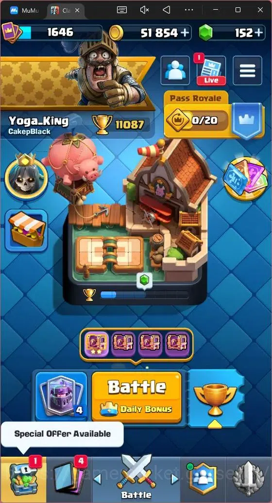 Clash Royale Accounts Mobile|CL 1646|KTL 15|11087 Trophy|3 Max|5 Hero|17 image 1