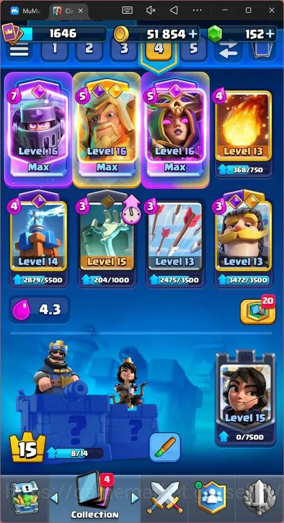 Clash Royale Accounts Mobile|CL 1646|KTL 15|11087 Trophy|3 Max|5 Hero|17 image 6