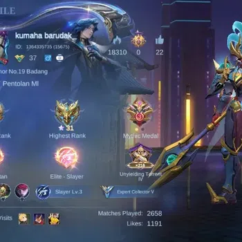 Mobile Legends: Bang Bang Accounts Collector Global|Skin 118|Expert|Collector Natalia,LBox Alpha,S.A.B.E.R