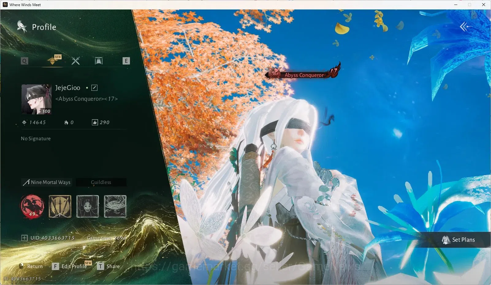 Where Winds Meet Accounts GLOBAL|Lv100|34k GS|Diff 1