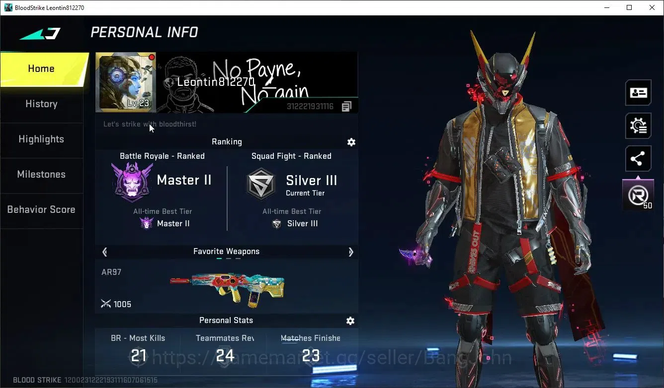 Blood Strike Accounts ASIA|Ultra Butterfly Knife - Starfall|Limited Orig image 1