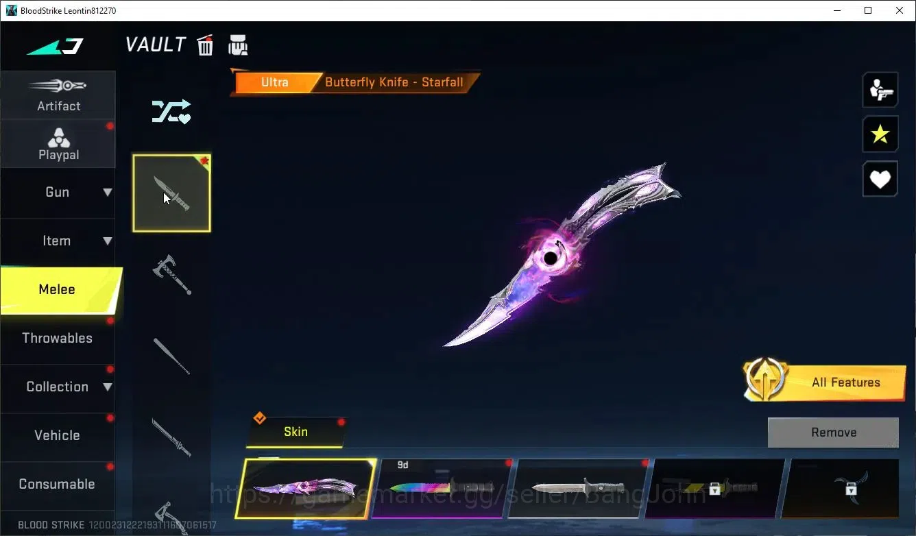 Blood Strike Accounts ASIA|Ultra Butterfly Knife - Starfall|Limited Orig image 7