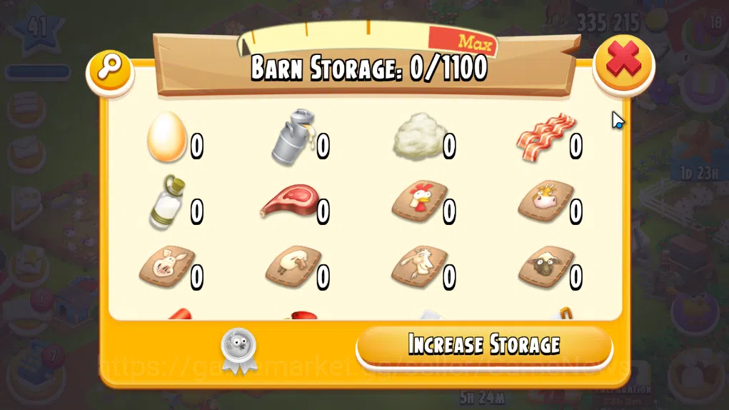 Hay Day Accounts Level 41 | Barn Storage 1100 + Silo Storage 625 | 335k Coins, 6 Diamonds |CN ON|Log Supercell ID|Take 7