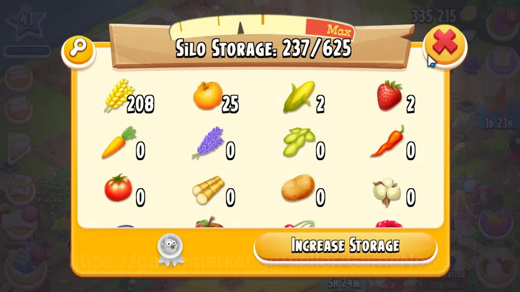 Hay Day Accounts Level 41 | Barn Storage 1100 + Silo Storage 625 | 335k Coins, 6 Diamonds |CN ON|Log Supercell ID|Take 8
