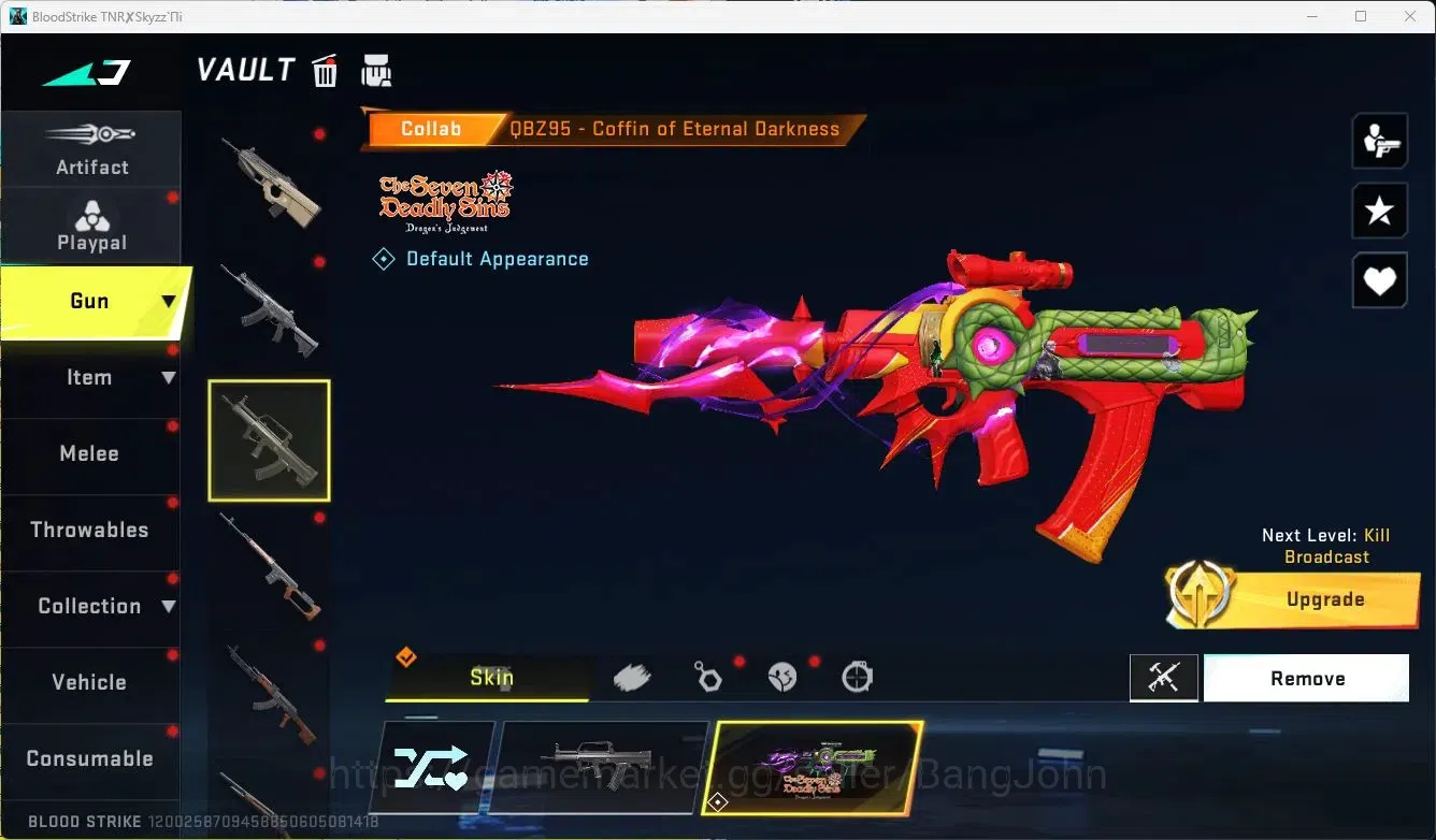 Blood Strike Accounts ASIA |LIMITED=BUTTERFLY KNIFE,AR97|COLLAB=QBZ95,KA image 7