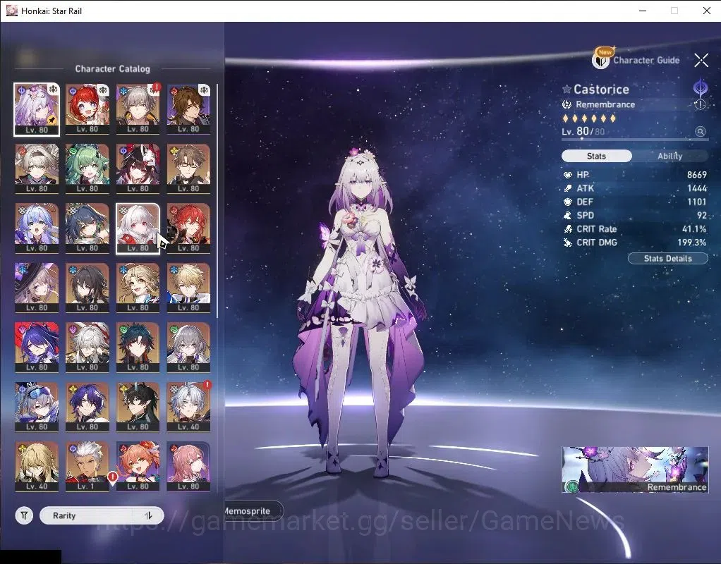 Honkai Star Rail Accounts Asia|TL 70|2,2K SJ+Selector B5|18 Limited|Casto+Si image 4