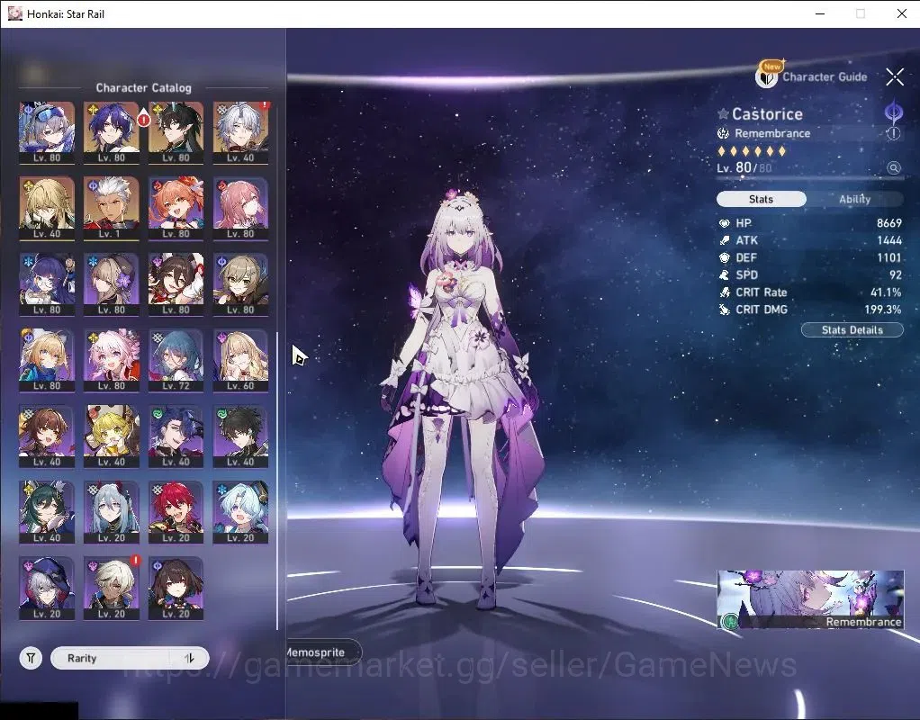 Honkai Star Rail Accounts Asia|TL 70|2,2K SJ+Selector B5|18 Limited|Casto+Si image 5