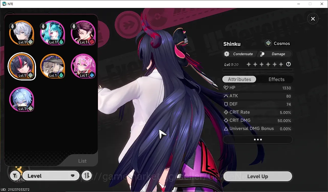 Neverness to Everness Accounts GLOBAL NA|HL 3|2 S-Class 1 Limited| Shinku | Jiuyuan |1 S-Class Selector|4 1