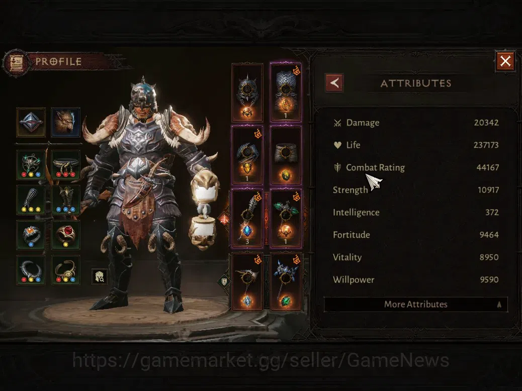 Diablo Immortal Accounts OCE - azmodan|CS ON|Lv 60(930)|CR 60,930|Barbarian image 3