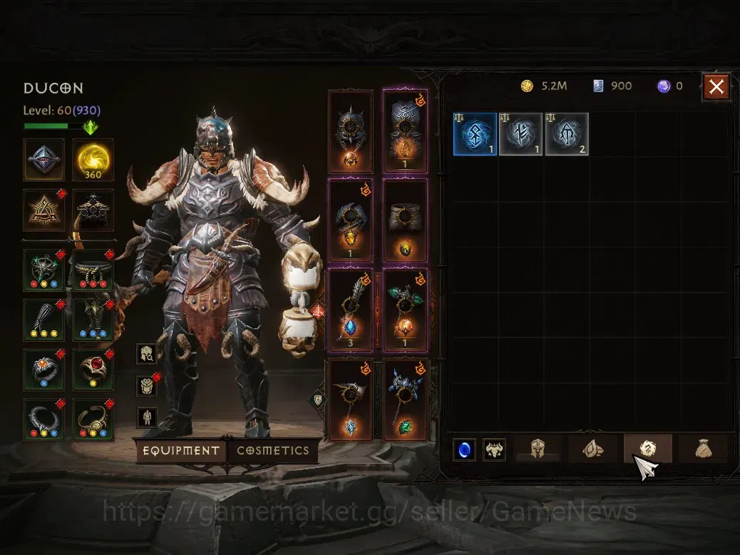 Diablo Immortal Accounts OCE - azmodan|CS ON|Lv 60(930)|CR 60,930|Barbarian image 7