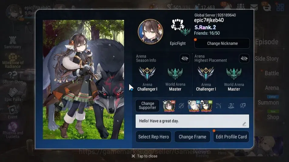 Epic Seven Accounts GLOBAL Unverif|New Era|21 ML(Rhianna&Luciela,Notos image 2