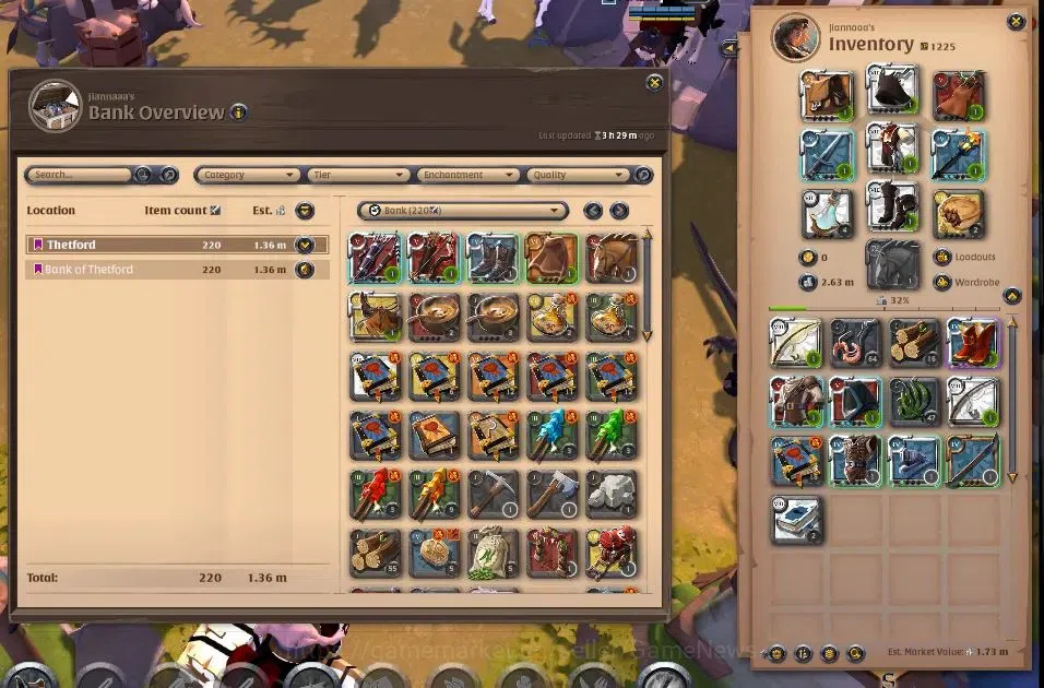 Albion Online Accounts ASIA | 6,44M Total Fame - 2,63M Silver | T8 Fisher image 2