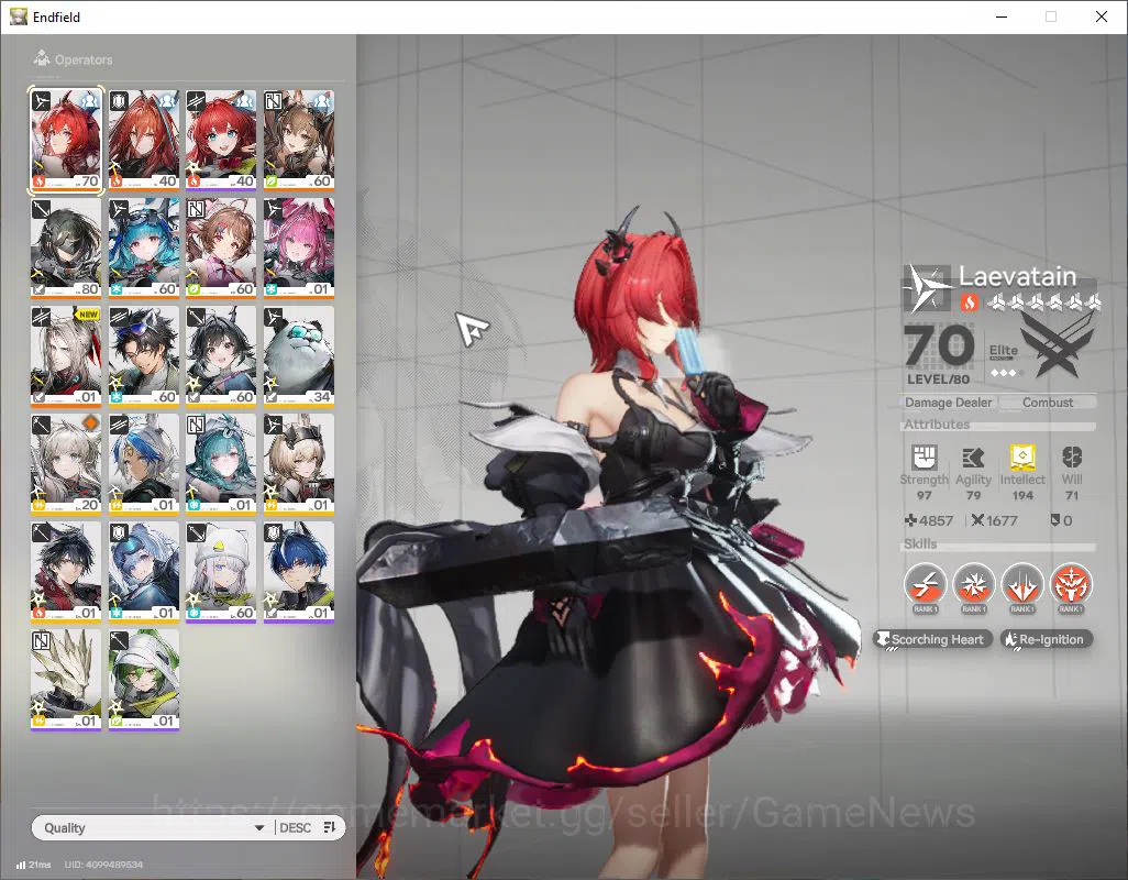 Arknights: Endfield Accounts ASIA|Lv 51|SSR 7(3Limit) [Laevatain,Gilberta,yvonn image 2