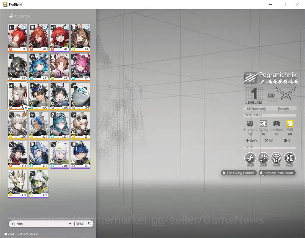 Arknights: Endfield Accounts ASIA|Lv 51|SSR 7(3Limit) [Laevatain,Gilberta,yvonn image 8